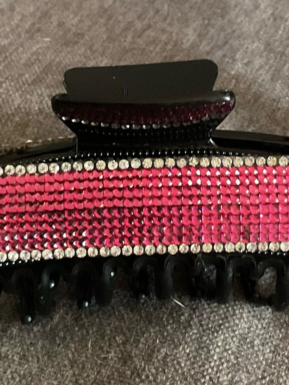 Sparkling Pink Crystal Hair Claw Clip